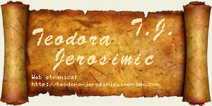 Teodora Jerosimić vizit kartica